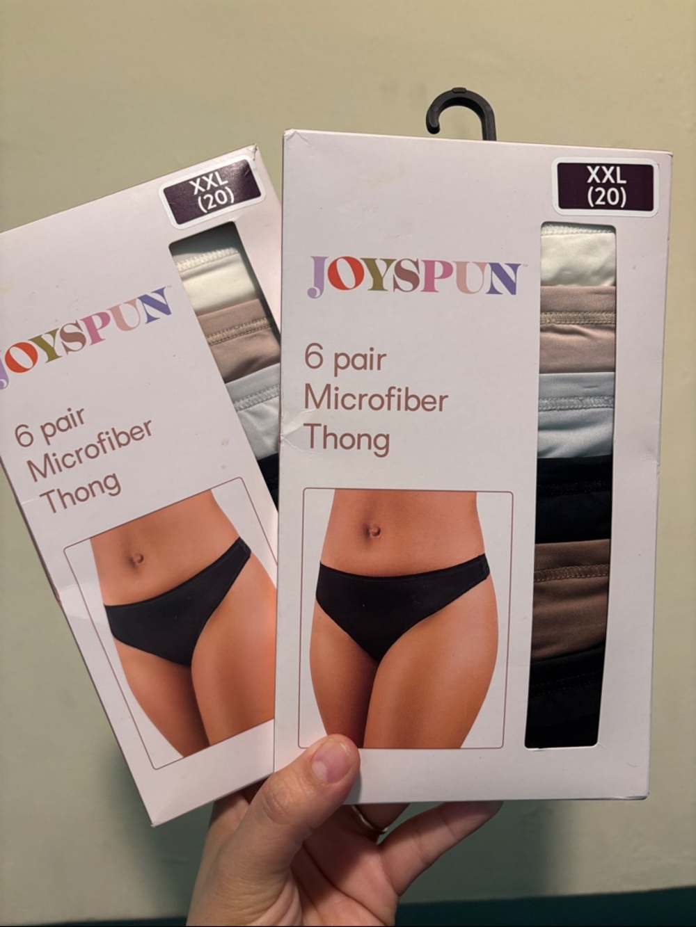 Microfiber Thong Six-Pack - Neutral Rose & White